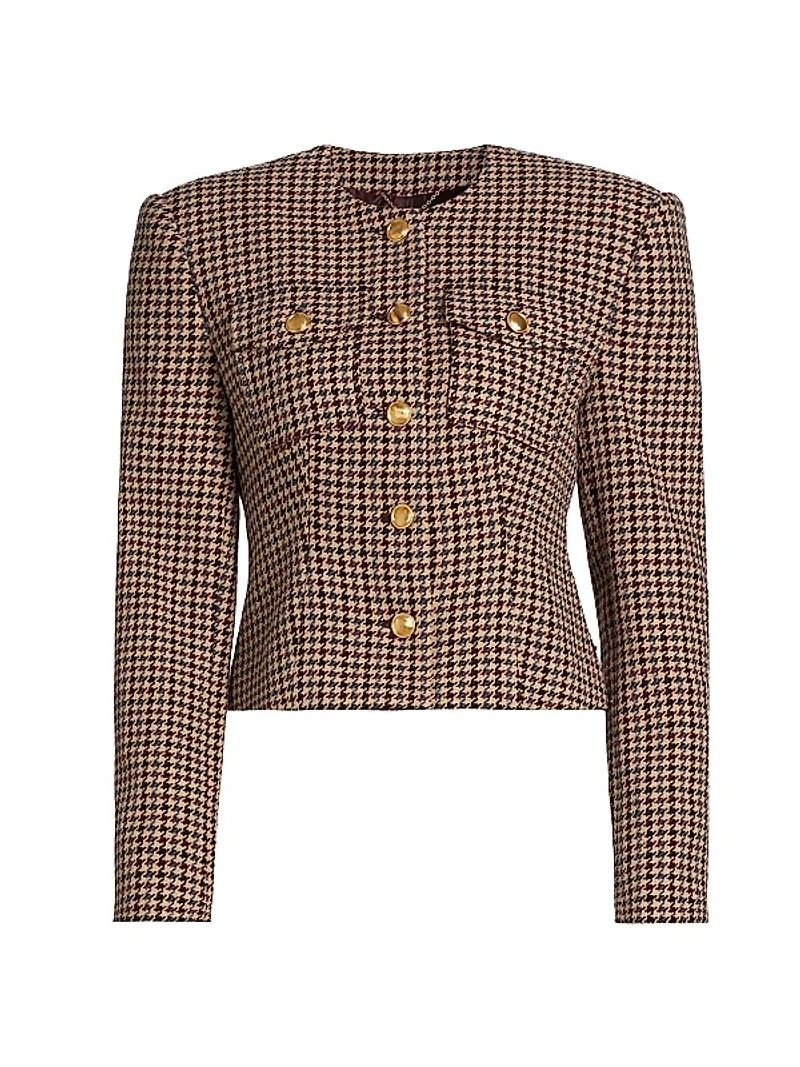 Jerry Houndstooth Wool-Blend Jacket