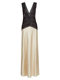 Nalla Lace Silk Maxi Dress