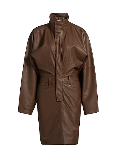 Regan Faux Leather Moto Dress