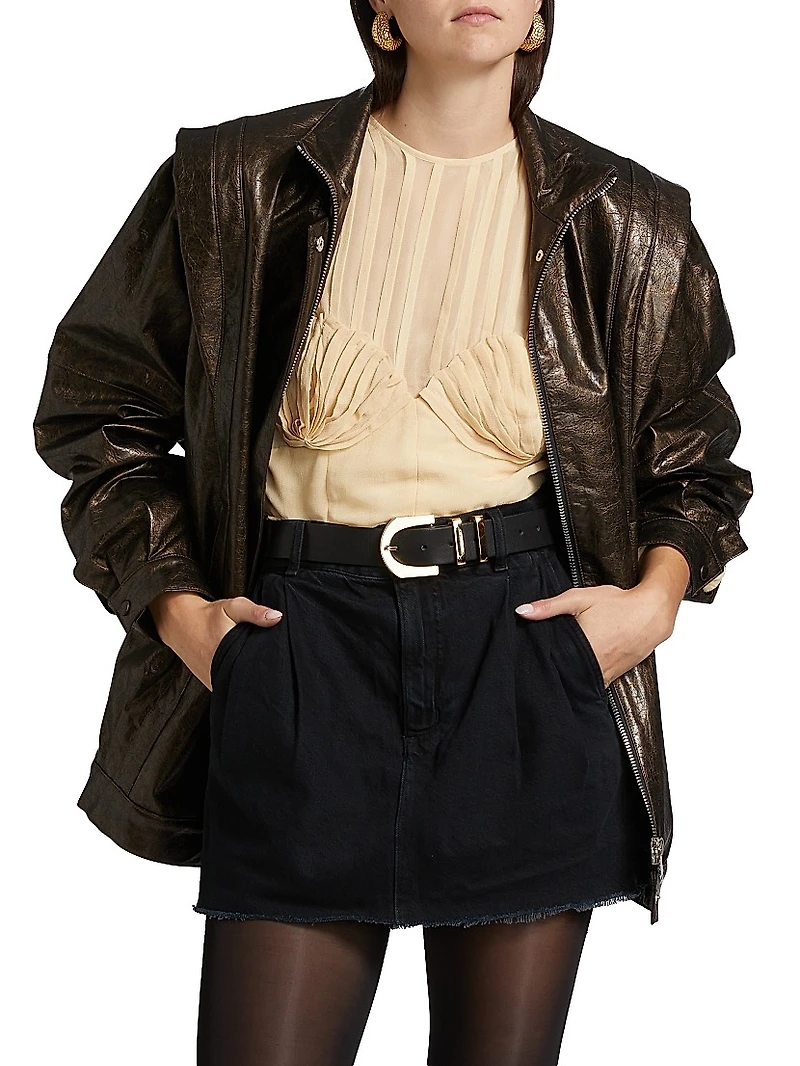 Vonna Faux Leather Jacket
