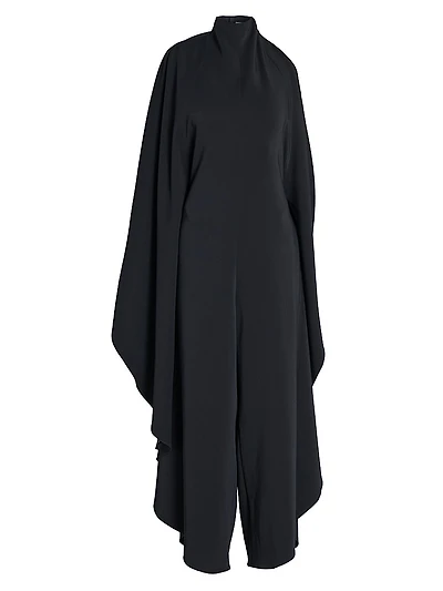 Petale Draped Wool Jumpsuit