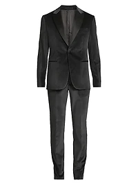 Satin-Lapel Velvet Tuxedo