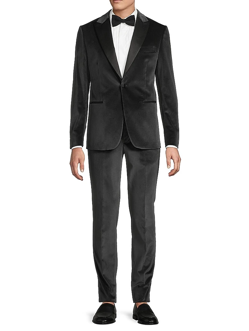 Satin-Lapel Velvet Tuxedo