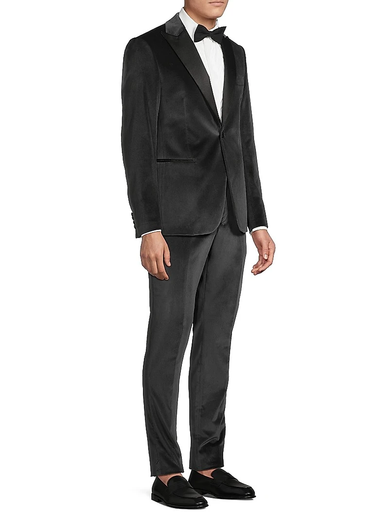 Satin-Lapel Velvet Tuxedo