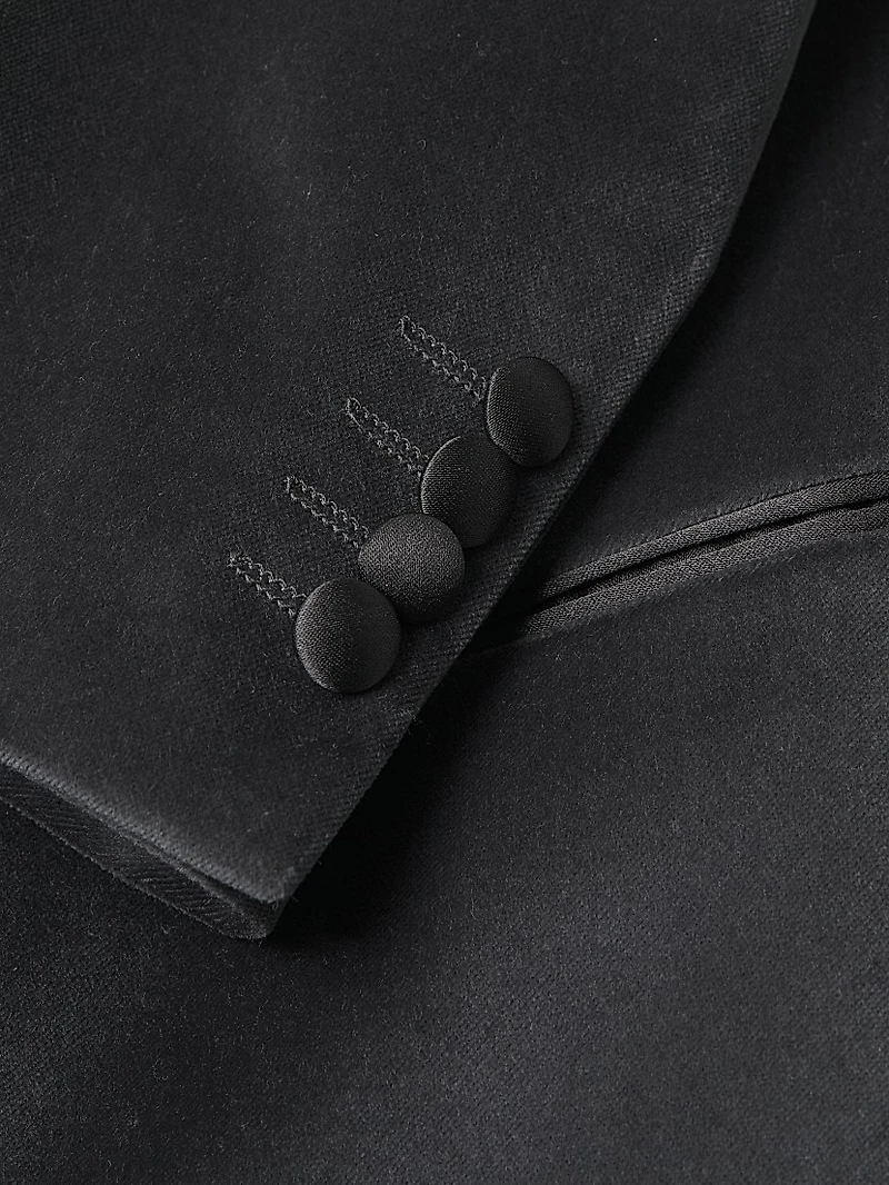 Satin-Lapel Velvet Tuxedo