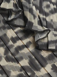 Animal-Print Georgette V-Neck Minidress