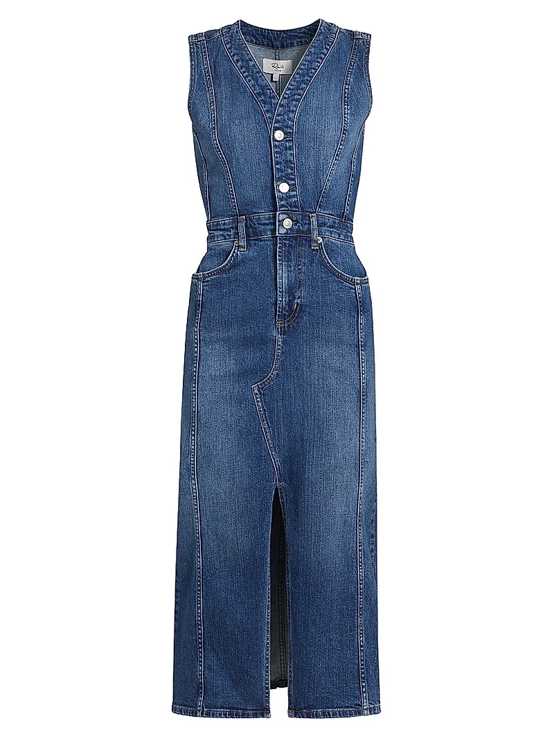 Westwood Denim Sleeveless Midi-Dress