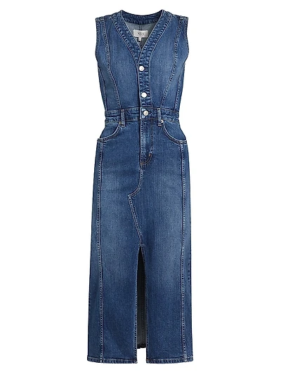 Westwood Denim Sleeveless Midi-Dress