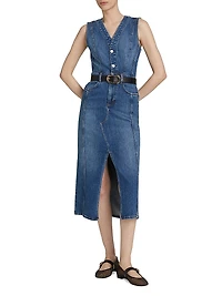 Westwood Denim Sleeveless Midi-Dress