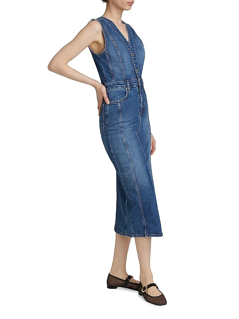 Westwood Denim Sleeveless Midi-Dress