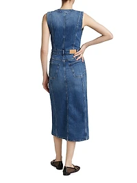 Westwood Denim Sleeveless Midi-Dress