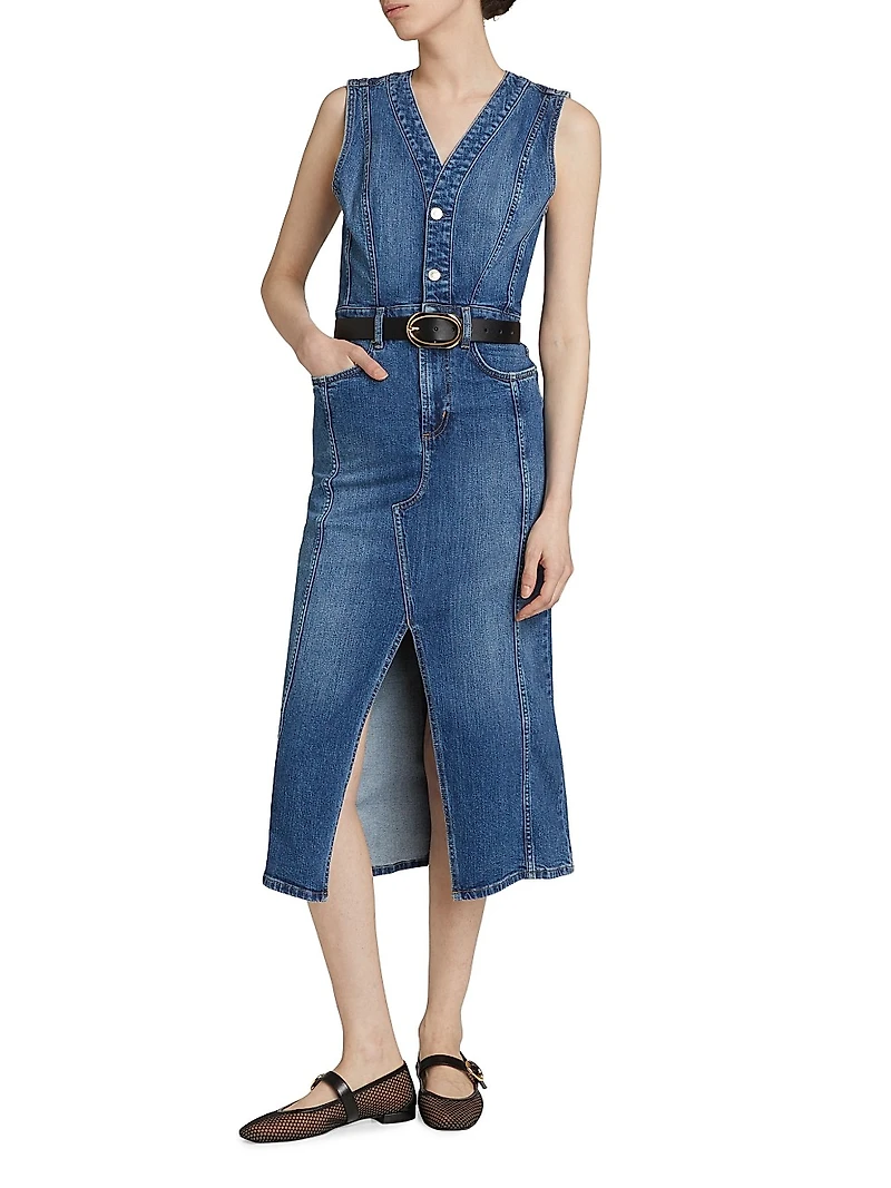 Westwood Denim Sleeveless Midi-Dress