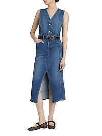 Westwood Denim Sleeveless Midi-Dress
