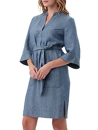 Kahiki Tie-Waist Sheath Dress