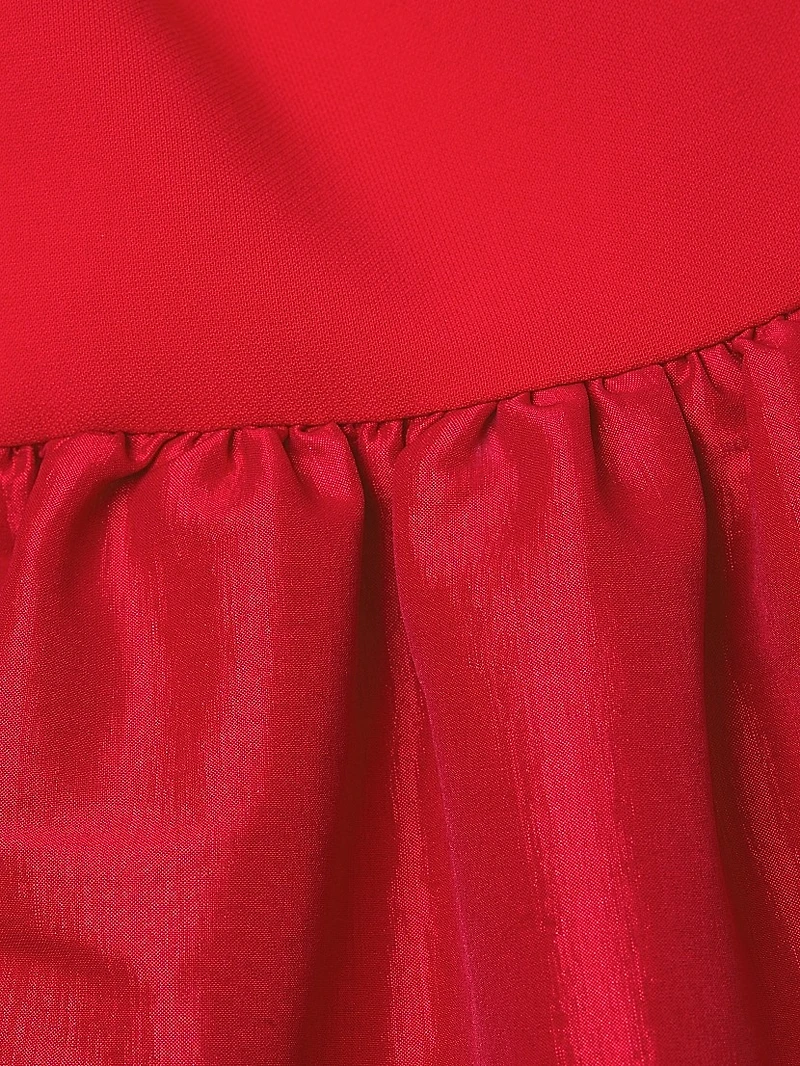 Patti Bow Flounce Midi-Dress