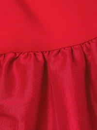 Patti Bow Flounce Midi-Dress