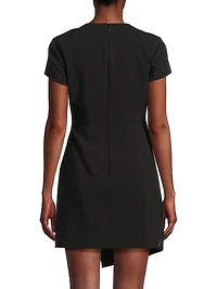 Liana Mix Media Wrap Dress