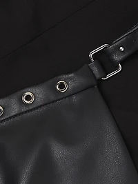 Liana Mix Media Wrap Dress