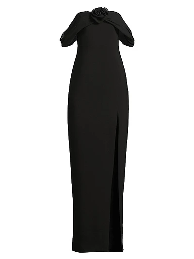 Toula Off-the-Shoulder Column Gown