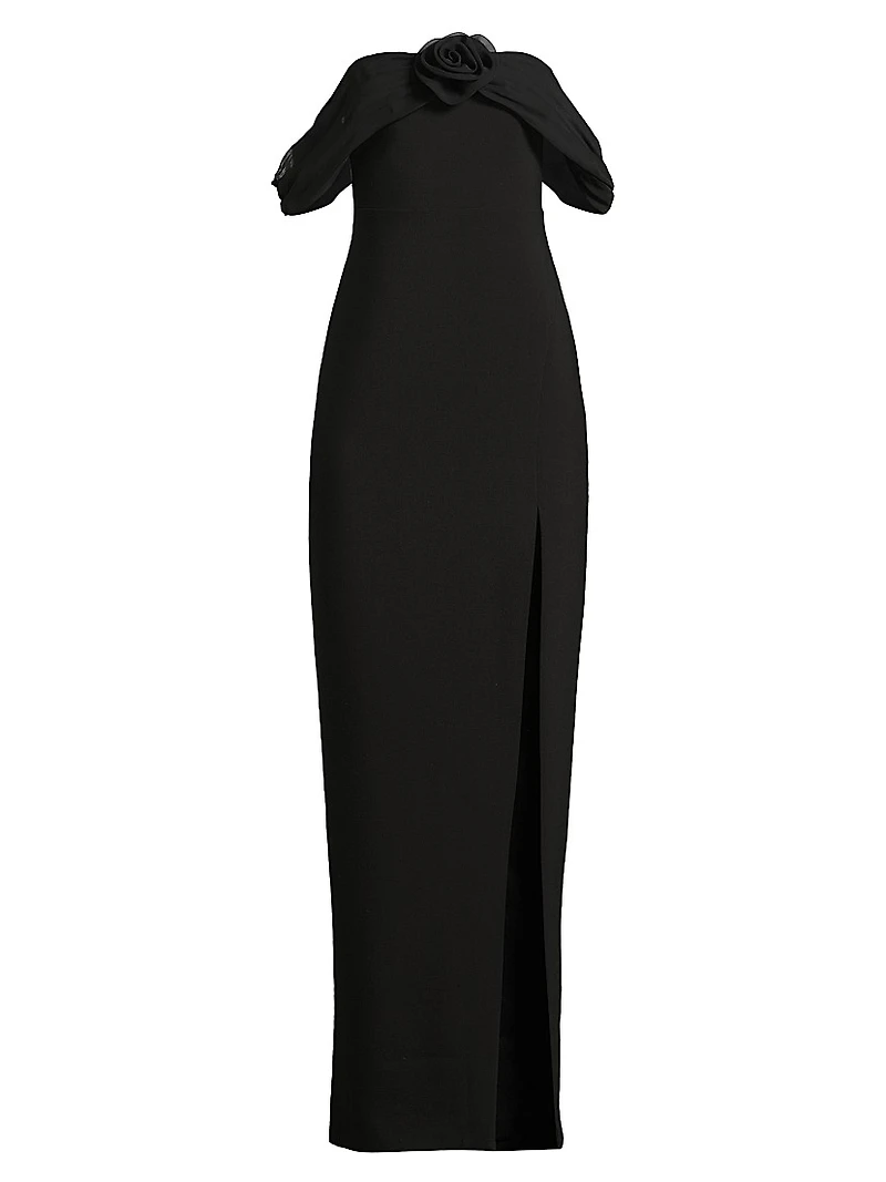 Toula Off-the-Shoulder Column Gown
