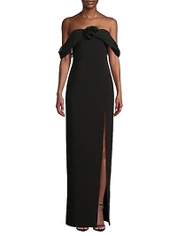 Toula Off-the-Shoulder Column Gown