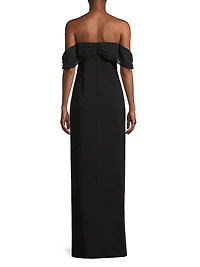 Toula Off-the-Shoulder Column Gown