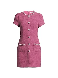 Alani Tweed Embellished Trim Dress