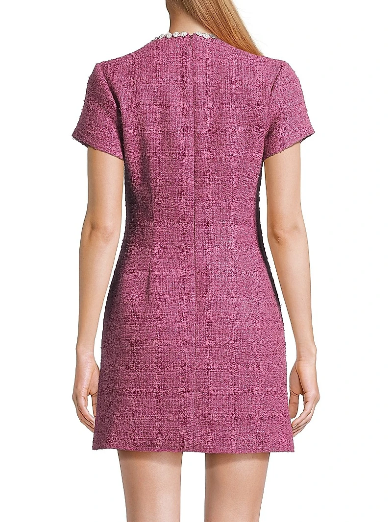 Alani Tweed Embellished Trim Dress