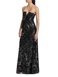 Rodgers Metallic Floral Gown