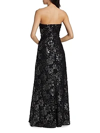 Rodgers Metallic Floral Gown