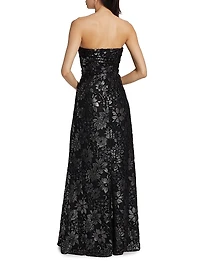 Rodgers Metallic Floral Gown