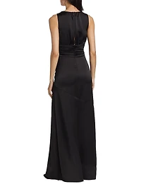 Ameera Satin Plunge Gown