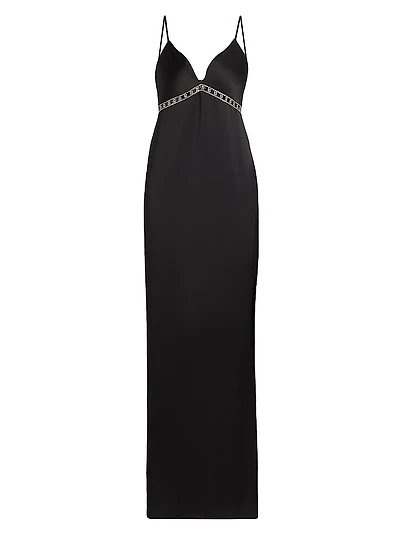 Mosby Crystal-Trimmed Gown