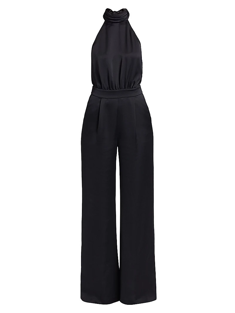 Tatiana Satin Wide-Leg Jumpsuit