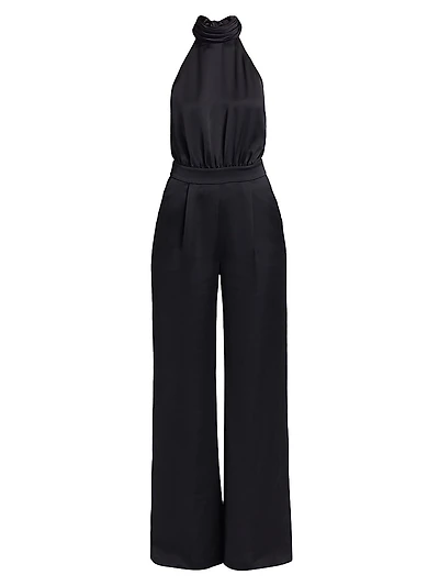 Tatiana Satin Wide-Leg Jumpsuit