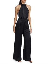 Tatiana Satin Wide-Leg Jumpsuit