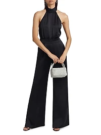 Tatiana Satin Wide-Leg Jumpsuit