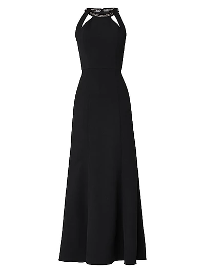 Lyla Cut-Out Halter Maxi Dress