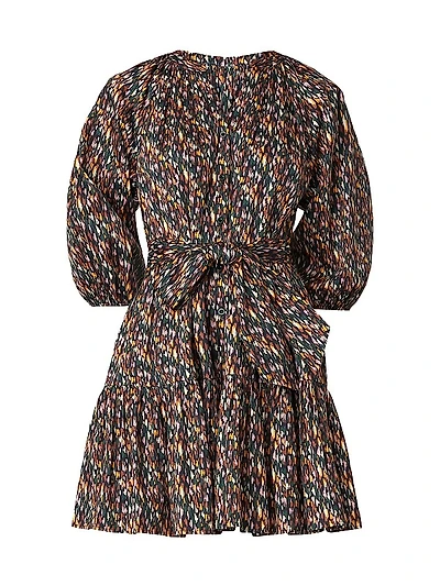 Esmae Printed Cotton Tie-Waist Minidress