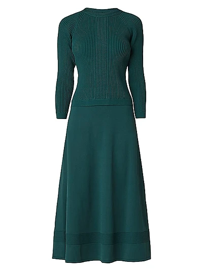 Brady Knit Fit & Flare Midi-Dress