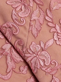 Corded Lace & Floral Applique Gown