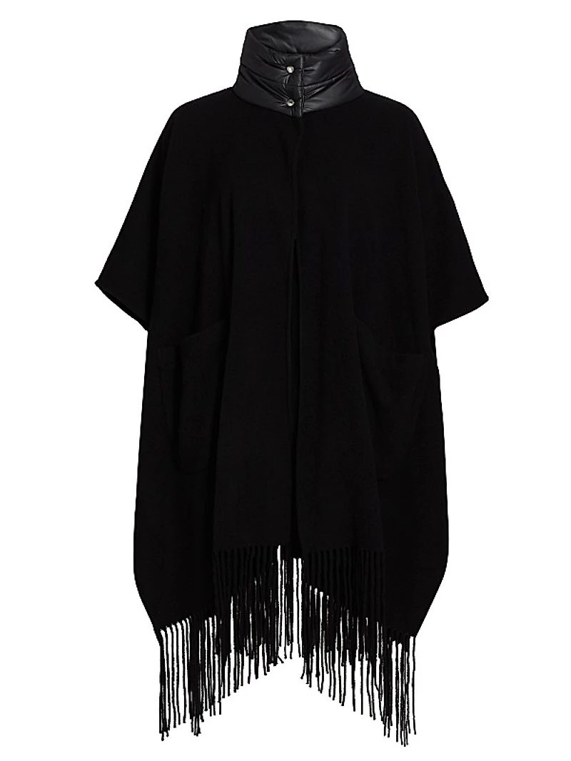 Wool Fringe Poncho