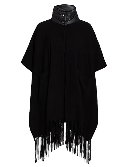 Wool Fringe Poncho