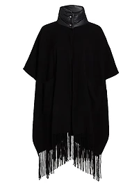 Wool Fringe Poncho