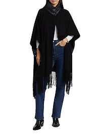Wool Fringe Poncho