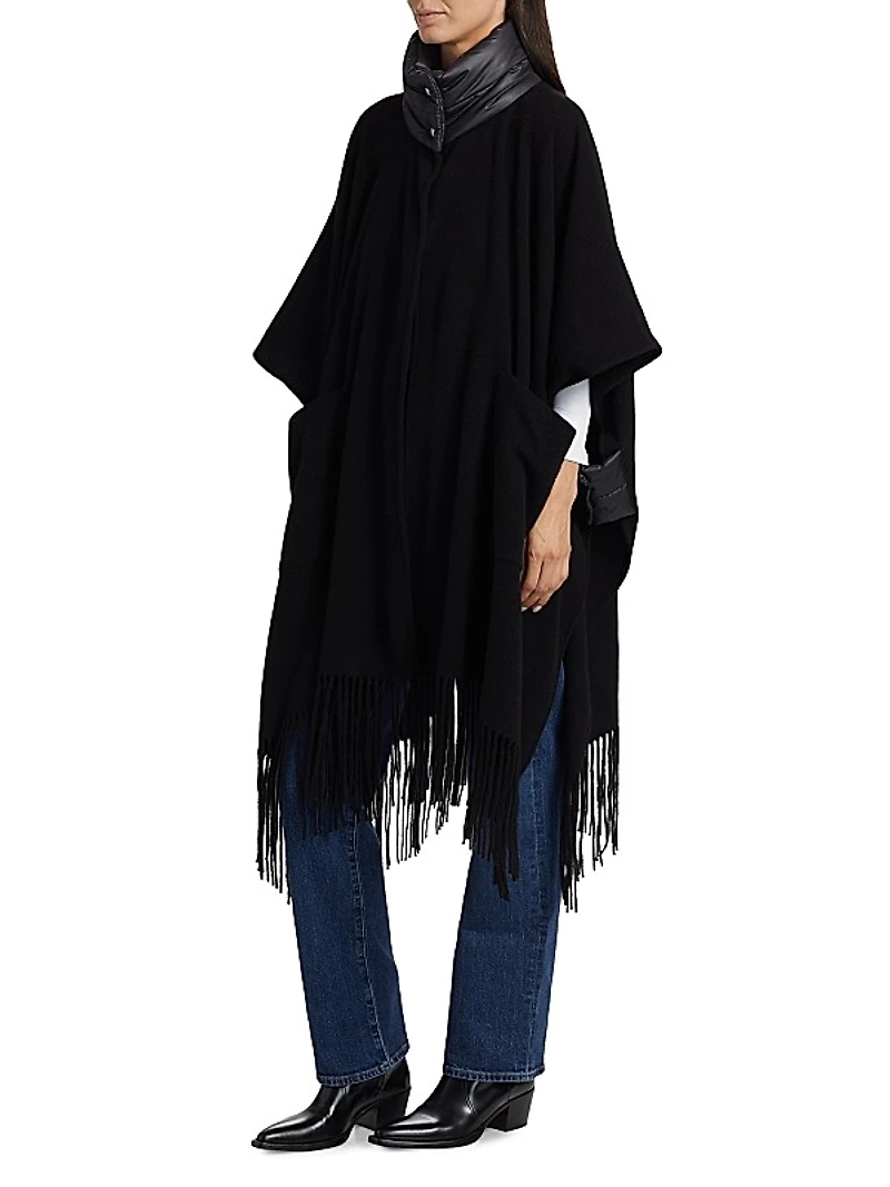 Wool Fringe Poncho