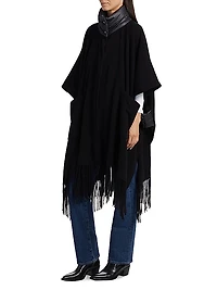 Wool Fringe Poncho