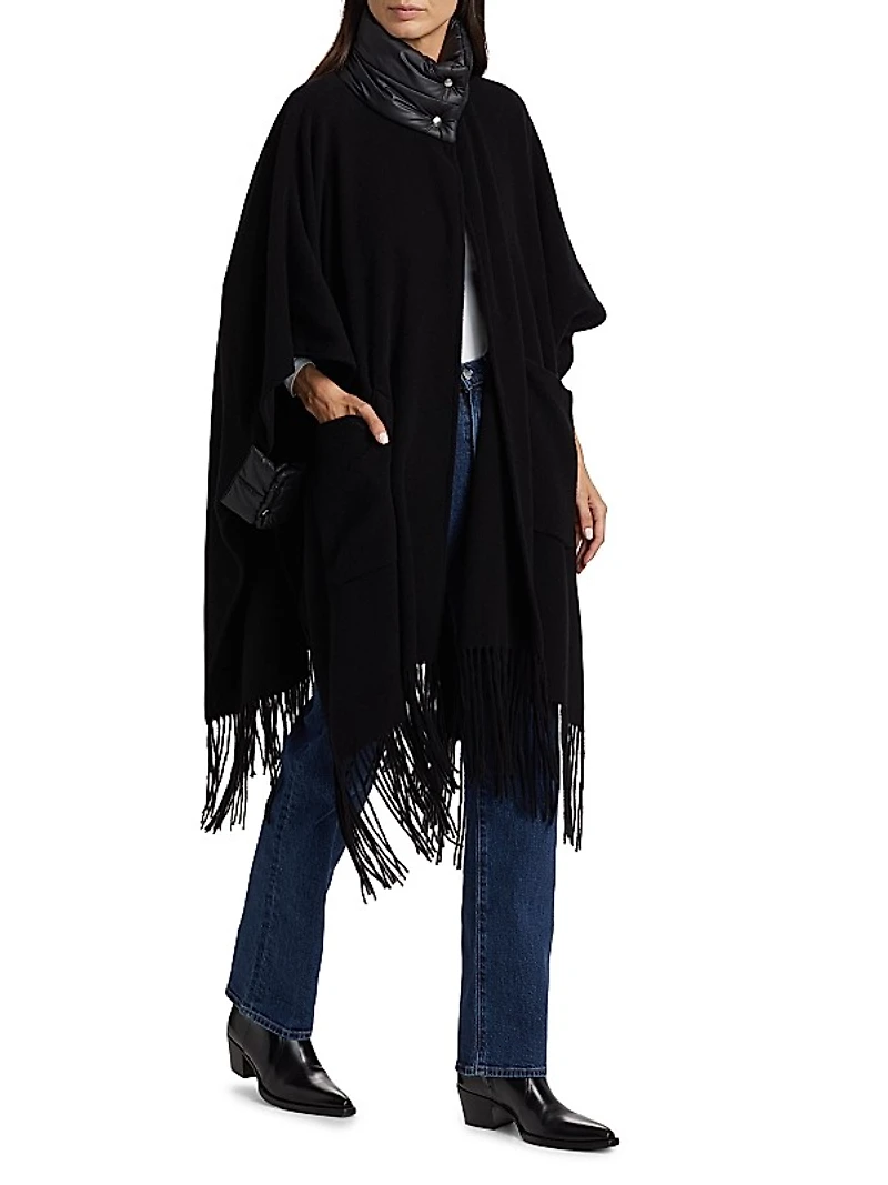 Wool Fringe Poncho