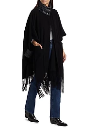 Wool Fringe Poncho