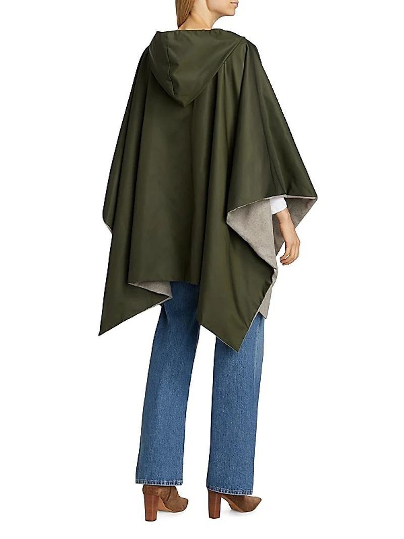 Hooded Wool-Lined Cape